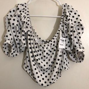 Polka dot crop top